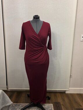 24 Seven Burgundy Bodycon Dress